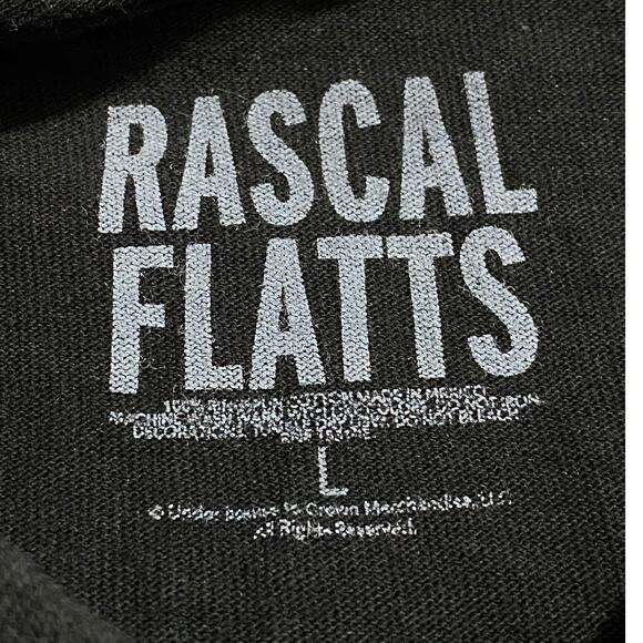 Rascal Flatts 2019 Tour T-Shirt Size L Black Band Tee Concert Dates Graphic - Picture 7 of 8